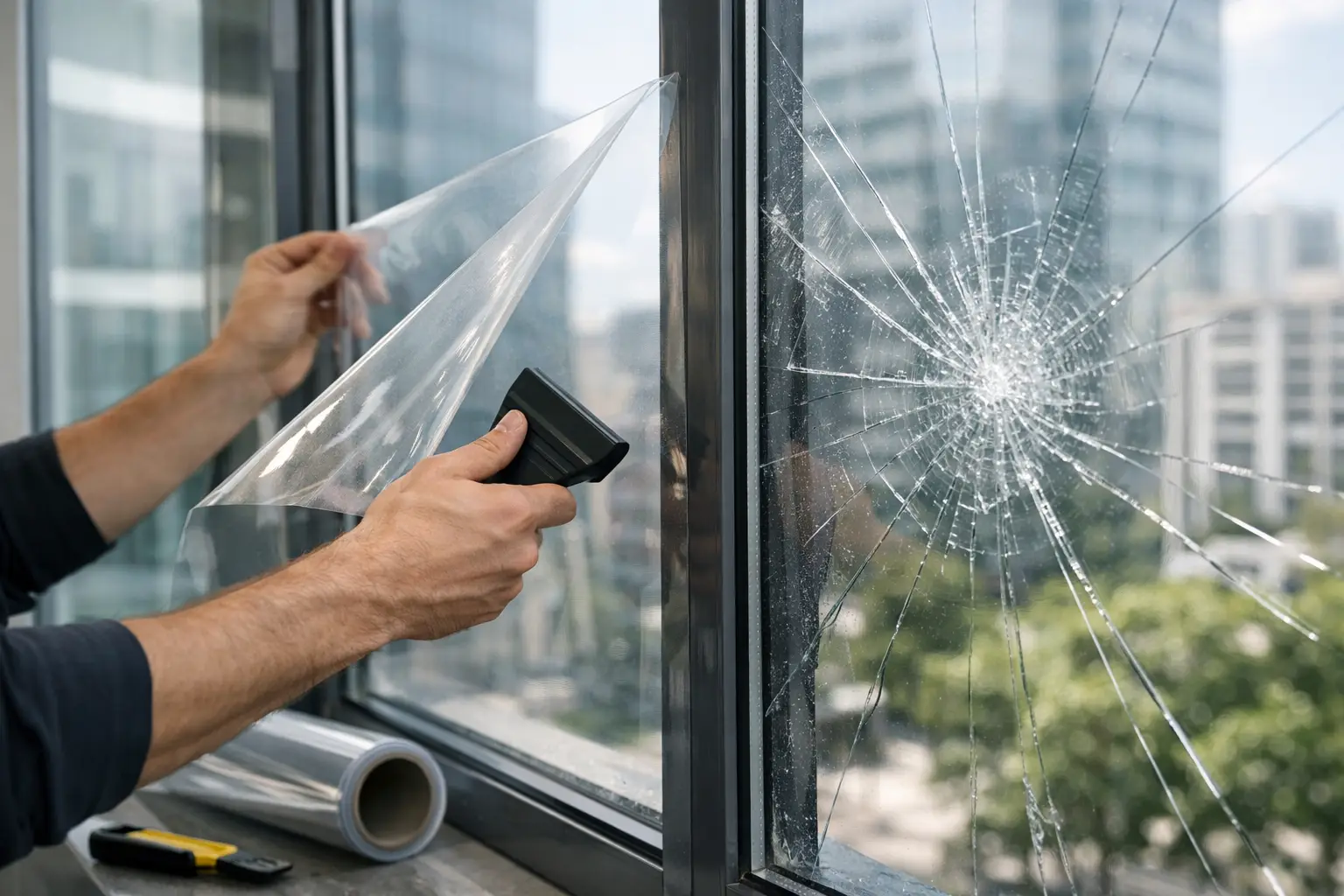 Glass Safety Film for Safer Existing Buildings