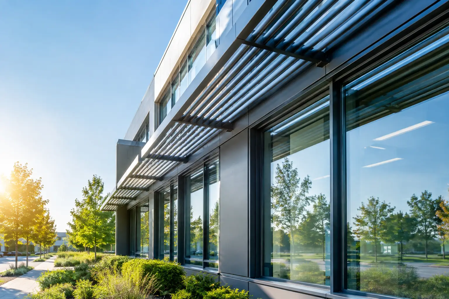 Solar Shading for Safer Commercial Buildings