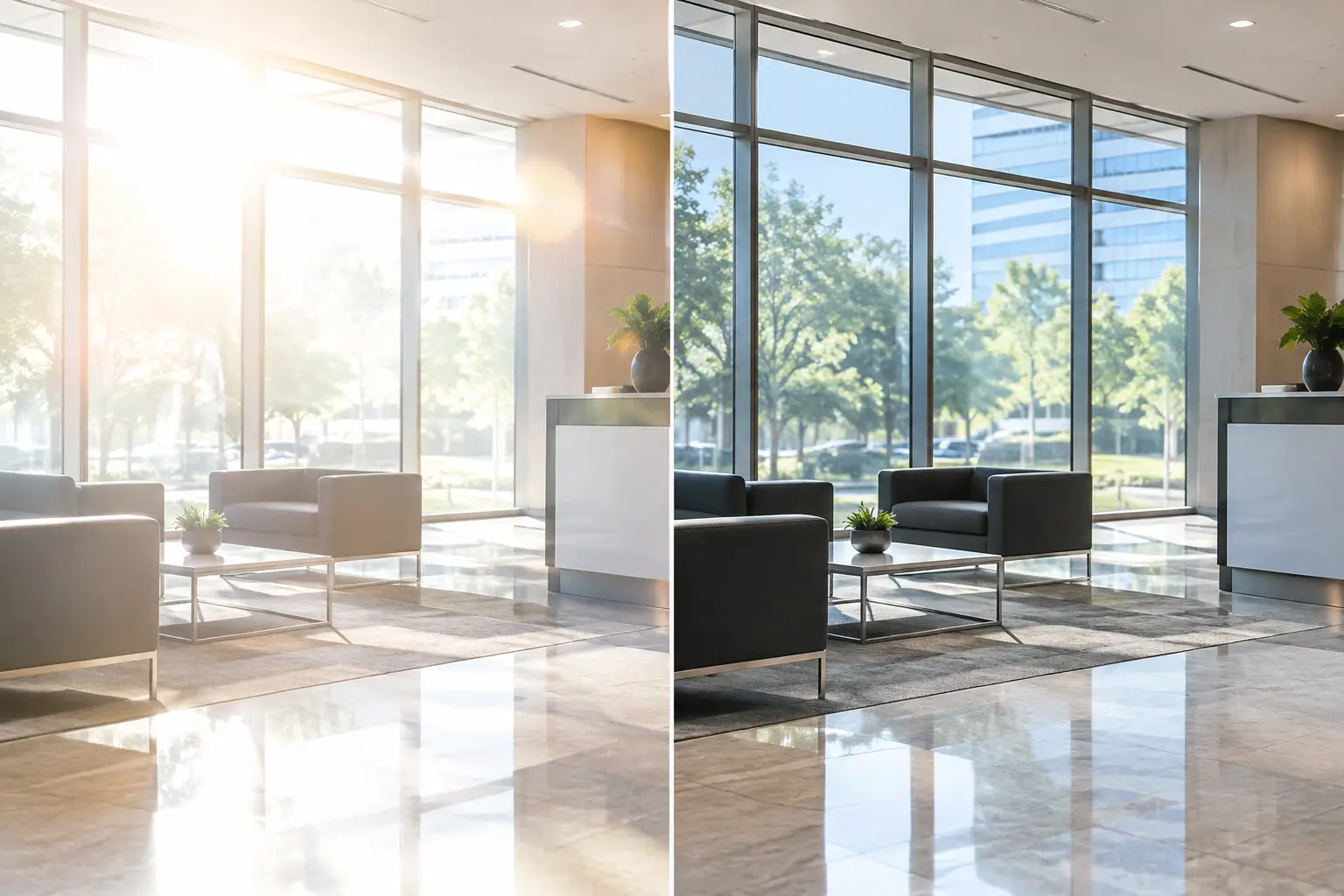 Office Lobby Glare Reduction Case Study Results